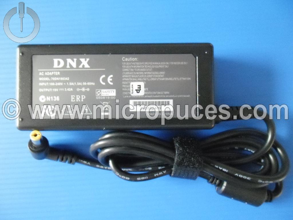 Chargeur * NEUF * de remplacement 19V 3.42A pour ACER Packard Bell