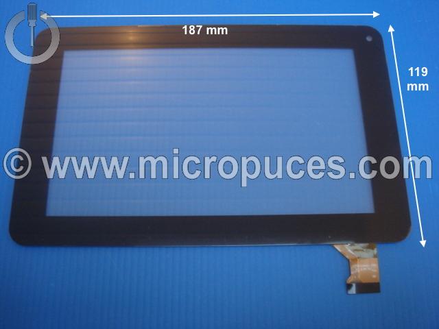 Vitre tactile NEUVE noire pour tablette 7 pouces (30 pin) Version 119mm