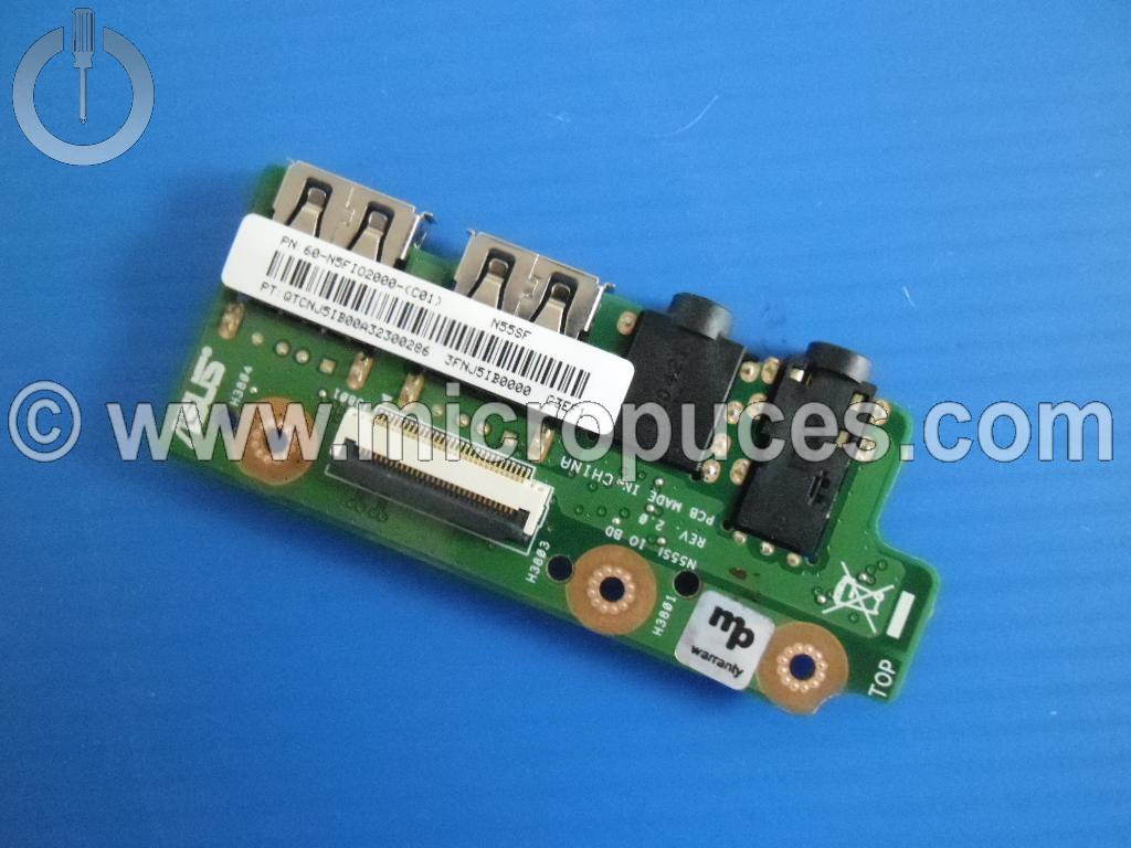 Carte fille USB board + Jack Audio pour ASUS N55