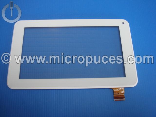 Vitre tactile blanche+ cadre  pour tablette 7"L-EMENT TAB 741