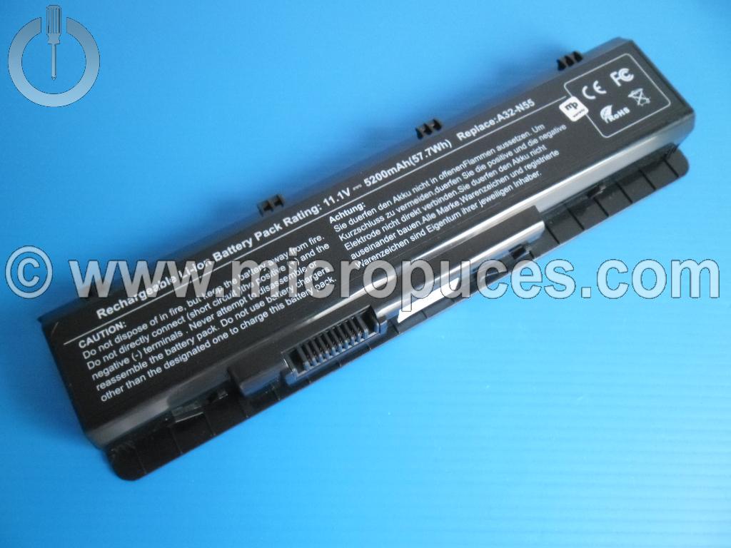 Batterie 5200mAh de remplacement pour ASUS N55