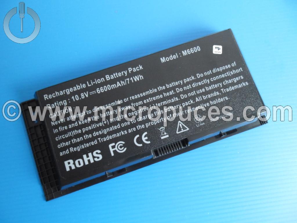 Batterie NEUVE de remplacement pour DELL Precision M4600 M6600