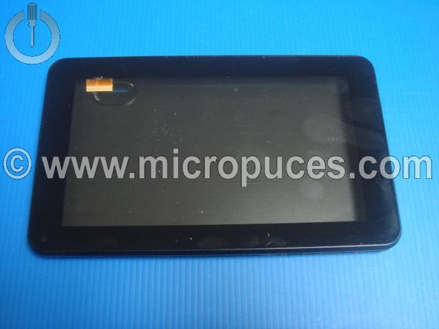 Vitre tactile noire et chassis pour tablette TAB708BLK002