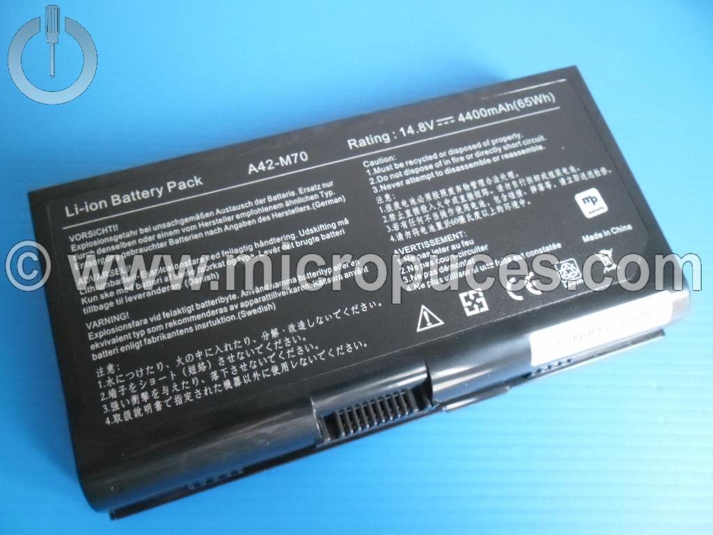 Batterie de remplacement pour ASUS M70 X71