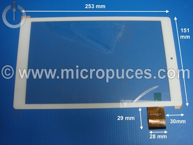 Vitre tactile * NEUVE * blanche 10" pouces 50 pin OLM-101C0526-GG ou compatible