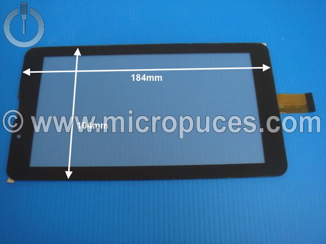 Vitre tactile * NEUVE * noire ZYD070-78-1 (30 pin)