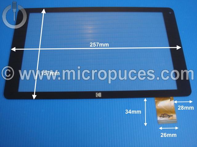 Vitre tactile noire 10" pouces ZYD101-70V01 ou compatible (50 pin)