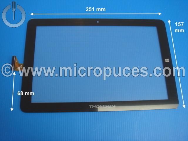 Vitre tactile noire 10" pouces 50 pin MGLCTP-101158FPC ou compatible