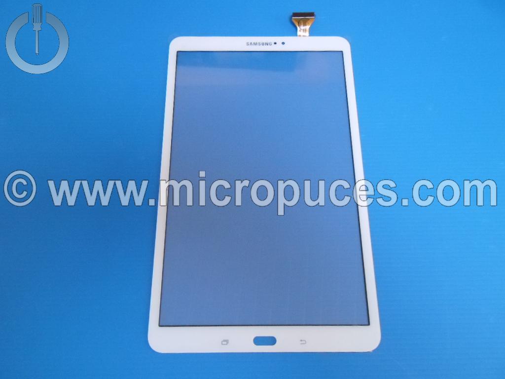 Vitre Tactile Blanche Samsung Galaxy TAB-A SM-T580 10.1 in Résistante aux  Chocs en Verre Ecran Blanc Qualité Supérieure PREMIUM