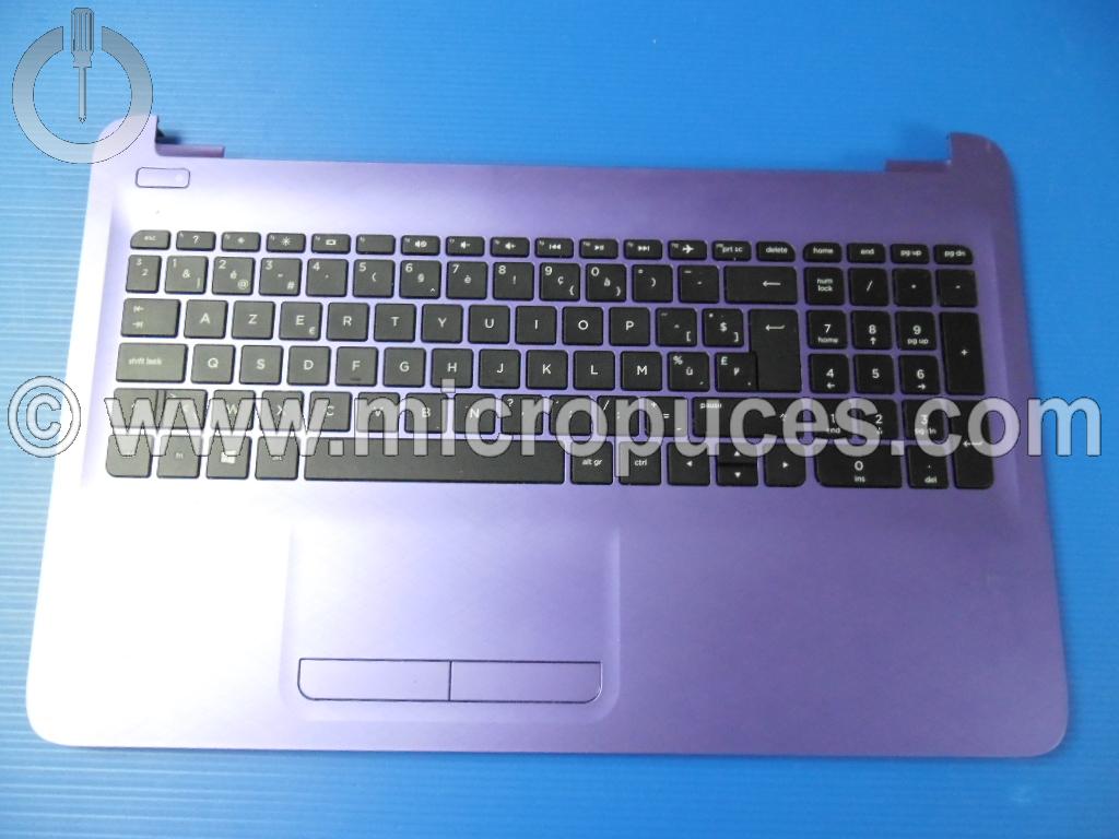 Clavier + top case violet AZERTY belge pour HP Pavilion 15-a