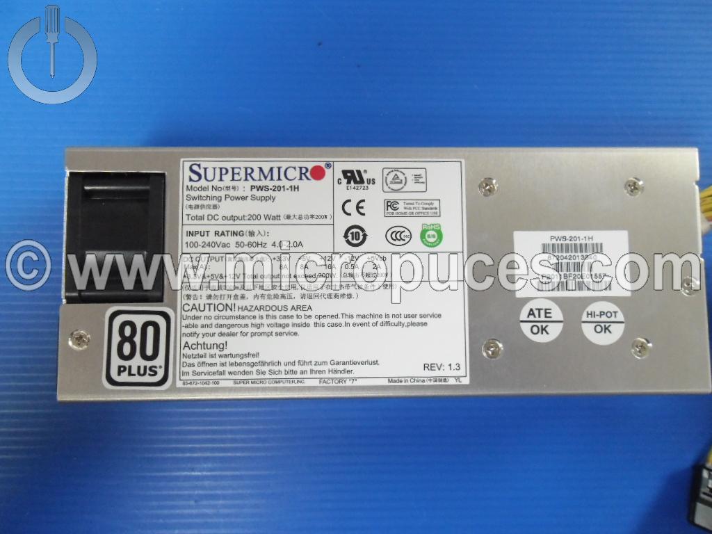 Alimentation SUPERMICRO PWS-201-1H