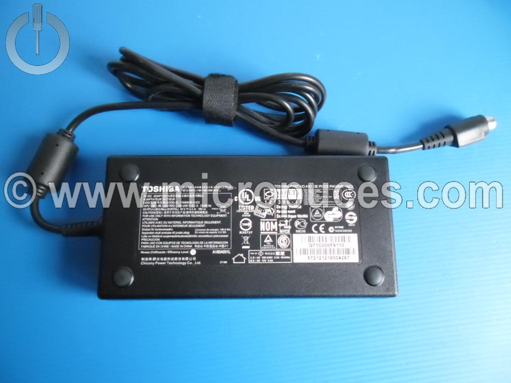 Chargeur Alimentation 19V 9.5A pour TOSHIBA X770