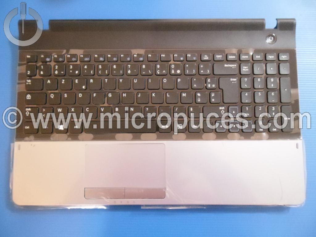 Clavier + top cover bleu gris * NEUF * AZERTY pour SAMSUNG NP300E5A