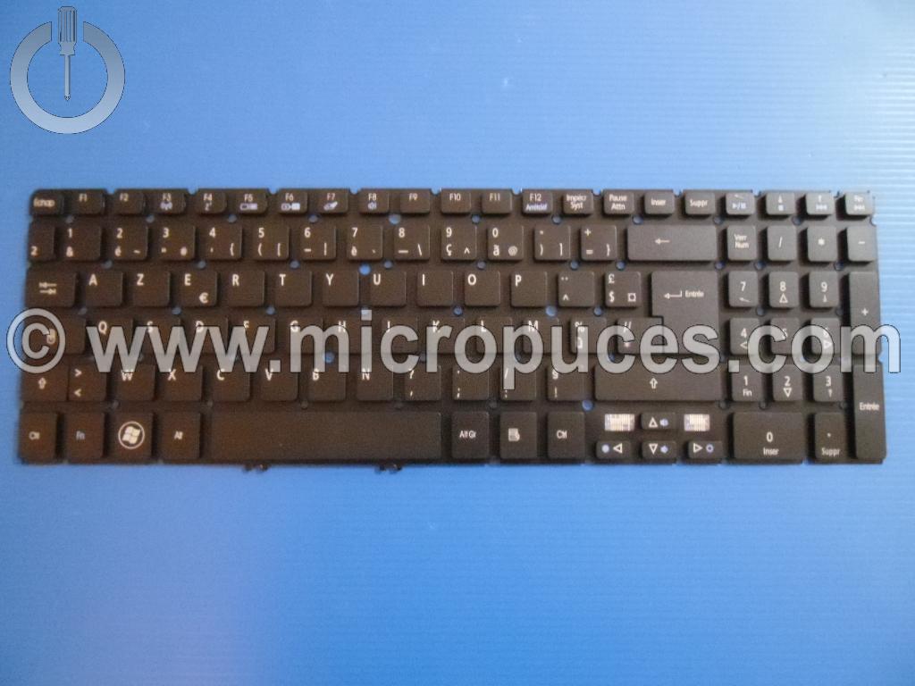 Clavier AZERTY pour ACER Aspire V5-531 V5-571 noir sans contour