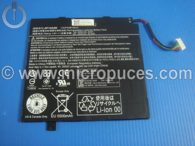 Batterie AP14A4M d'origine pour ACER Aspire Switch 10