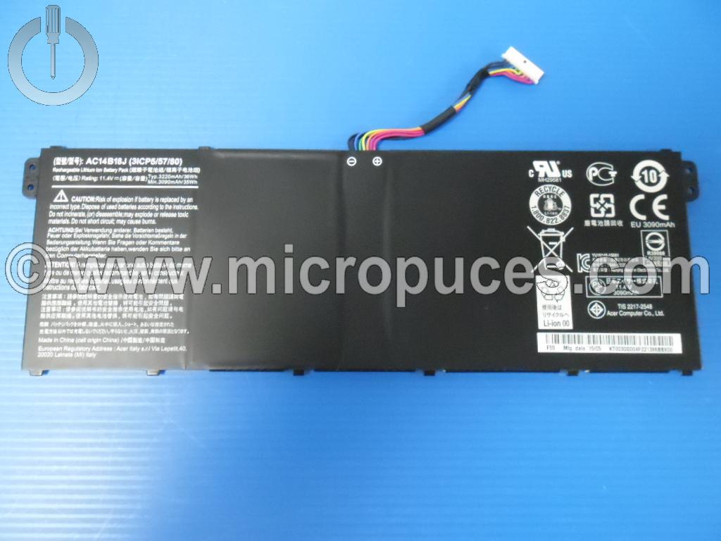 Batterie d'origine 11.4v pour ACER ES1-512 V3-371