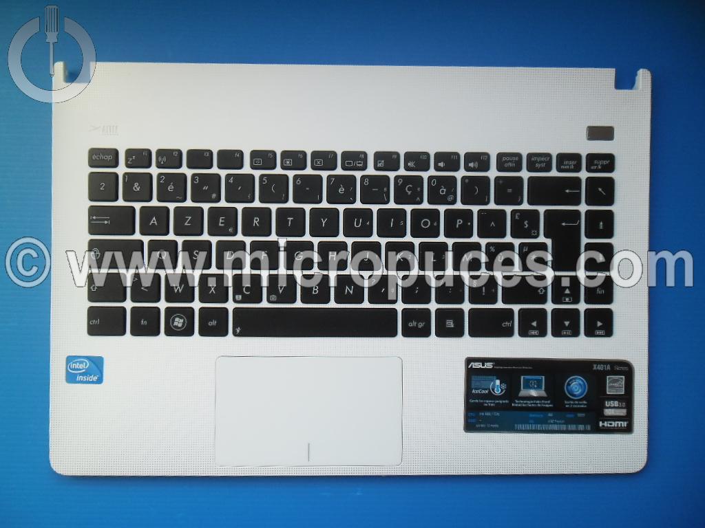 Clavier + top case AZERTY pour ASUS X401A / X401U Blanc