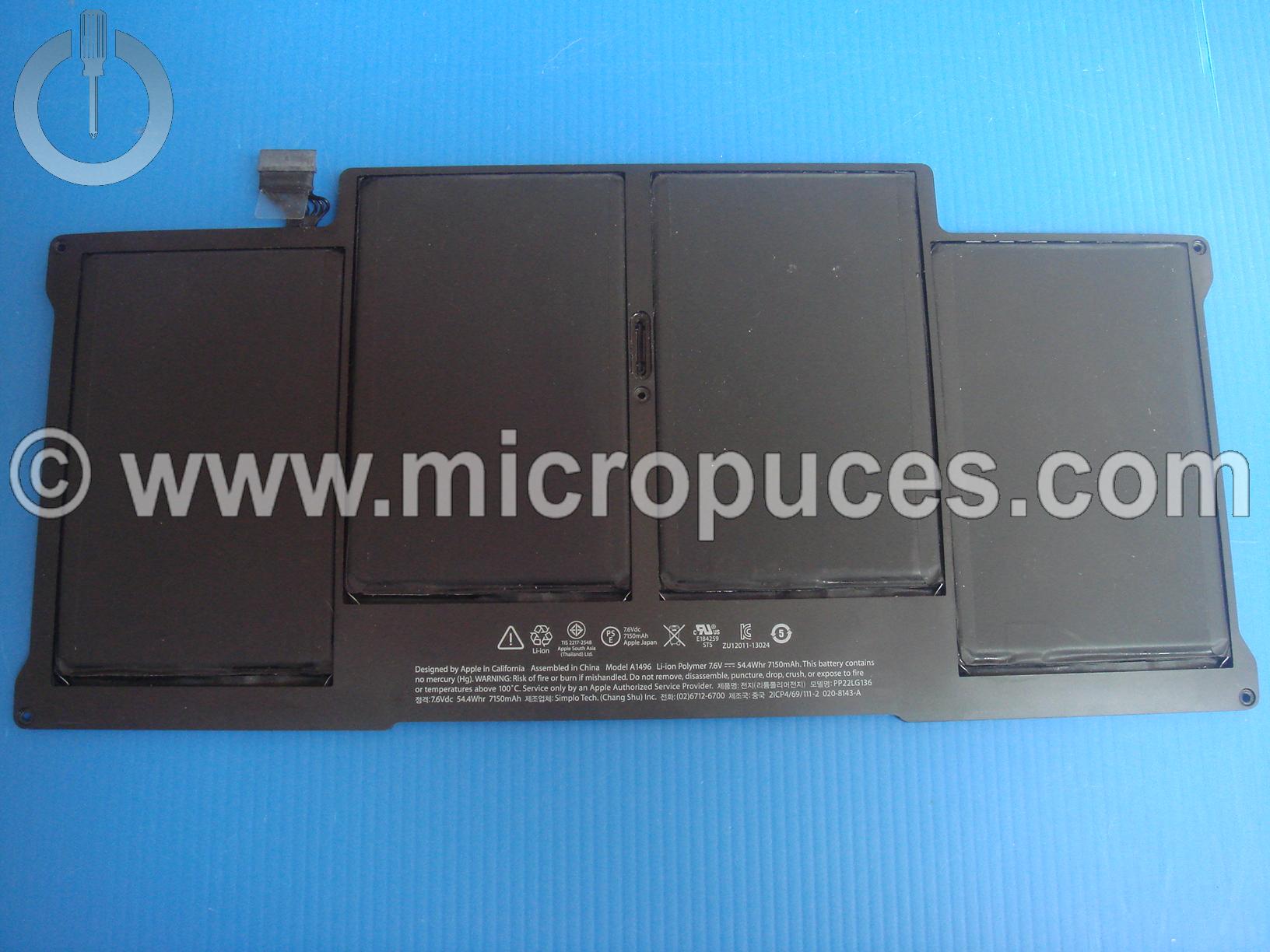 Batterie d'origine A1496 pour Macbook Air A1466