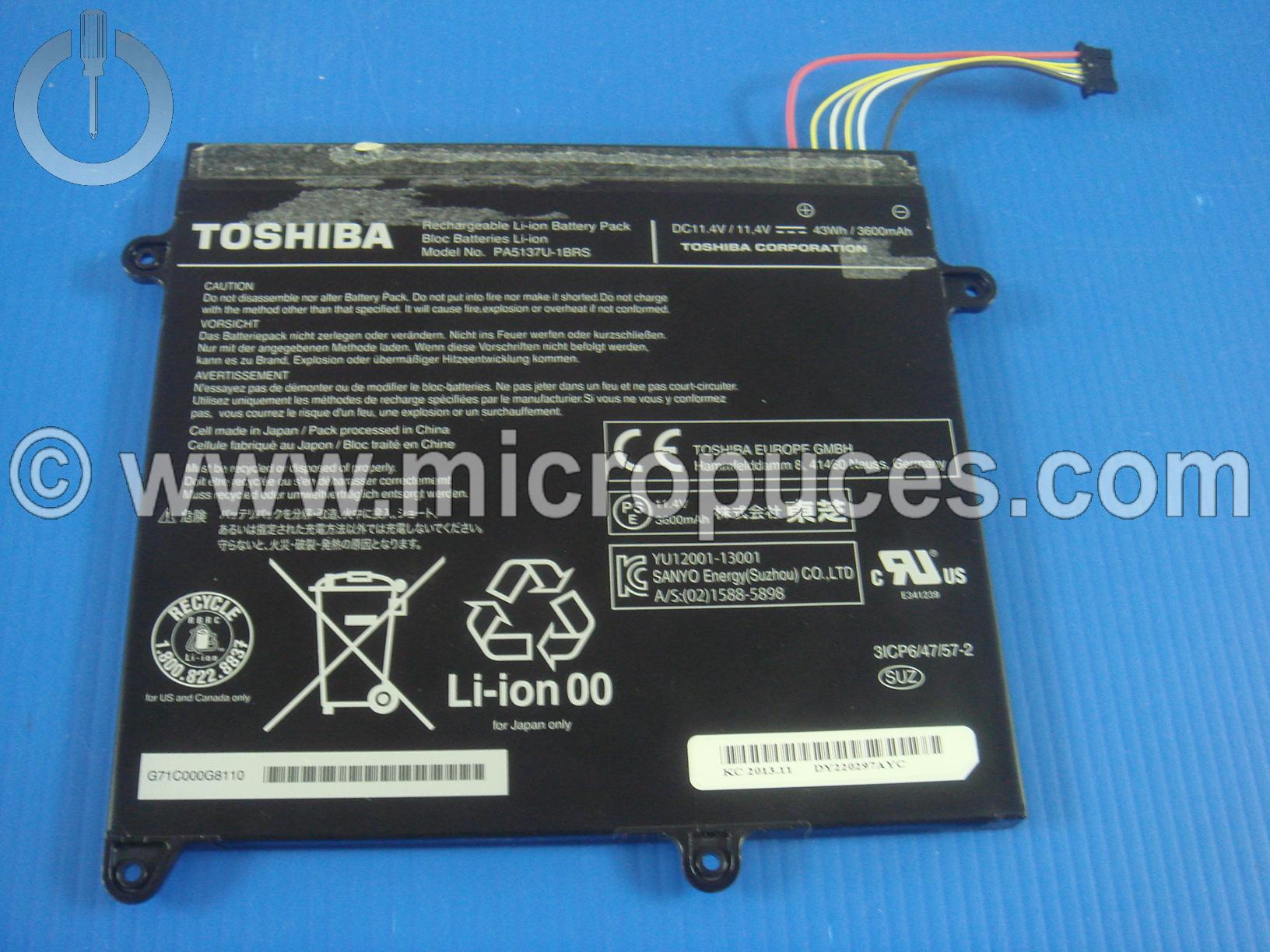 Batterie PA5137U-1BRS pour Toshiba Z10T-A-12W