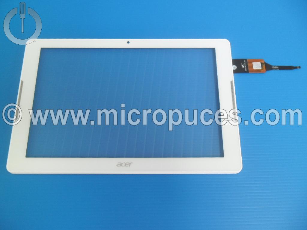 Vitre tactile blanche avec contour pour ACER Iconia B3-A20 B3-A30