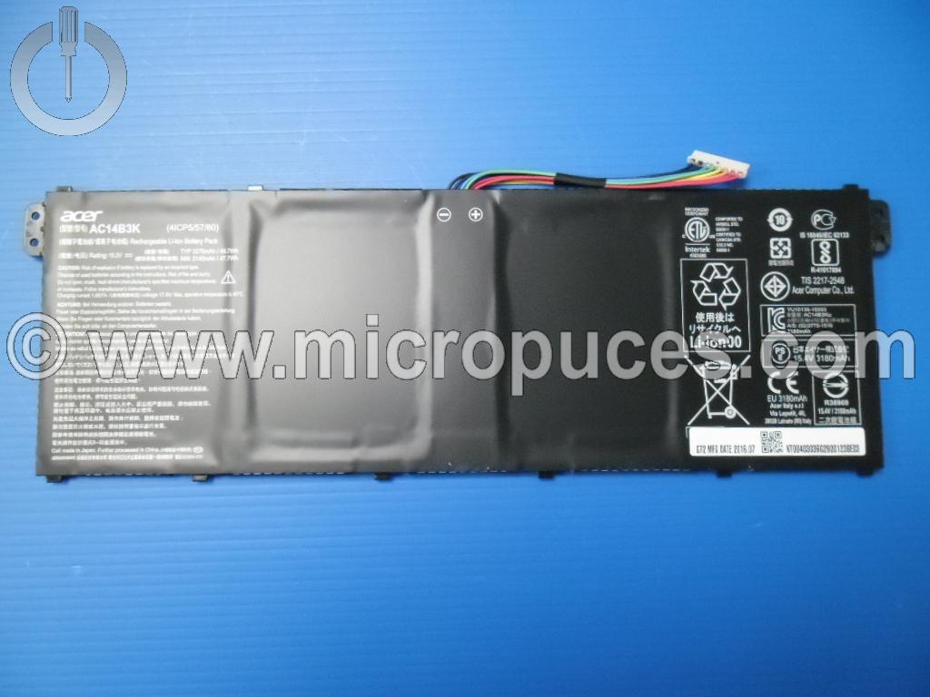 Batterie * NEUVE * d'origine 14.4v AC14B3K pour ACER ES1-511 ES1-512