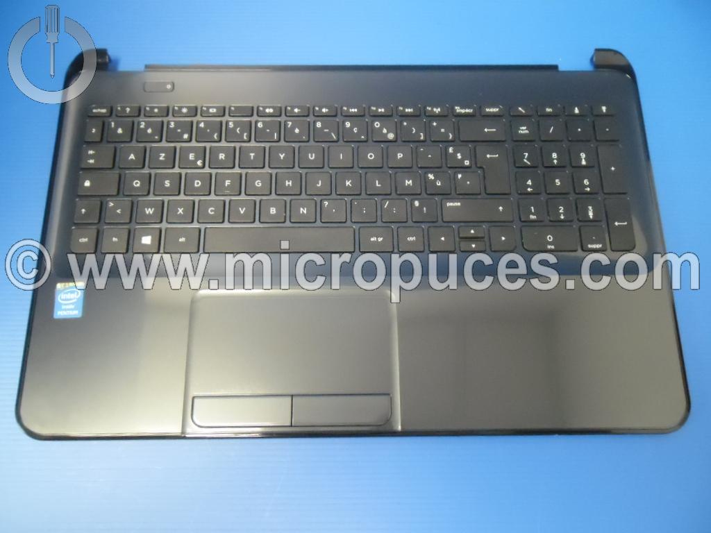 Clavier AZERTY + plasturgie noir brillant pour HP Pavilion 15-a0XXX