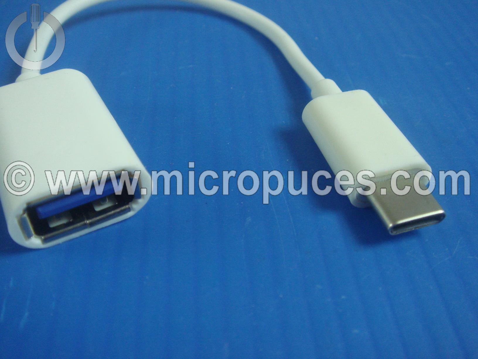 Cable adaptateur USB C OTG pour tablette ou smartphone