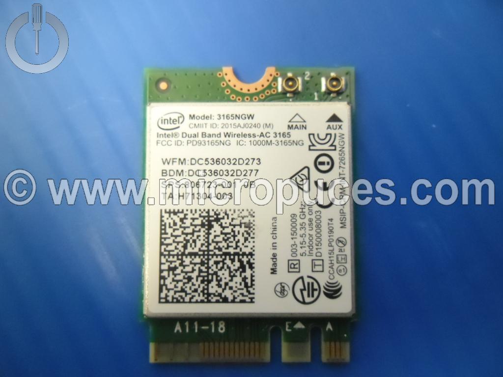 Carte WIFI Intel 3165NW