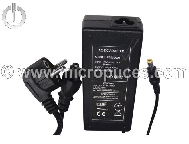 Chargeur Alimentation 19V 4.74A pour ASUS 5,5mm x 2,5mm