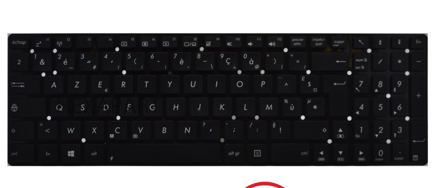 Clavier AZERTY pour ASUS X751MA F751MA