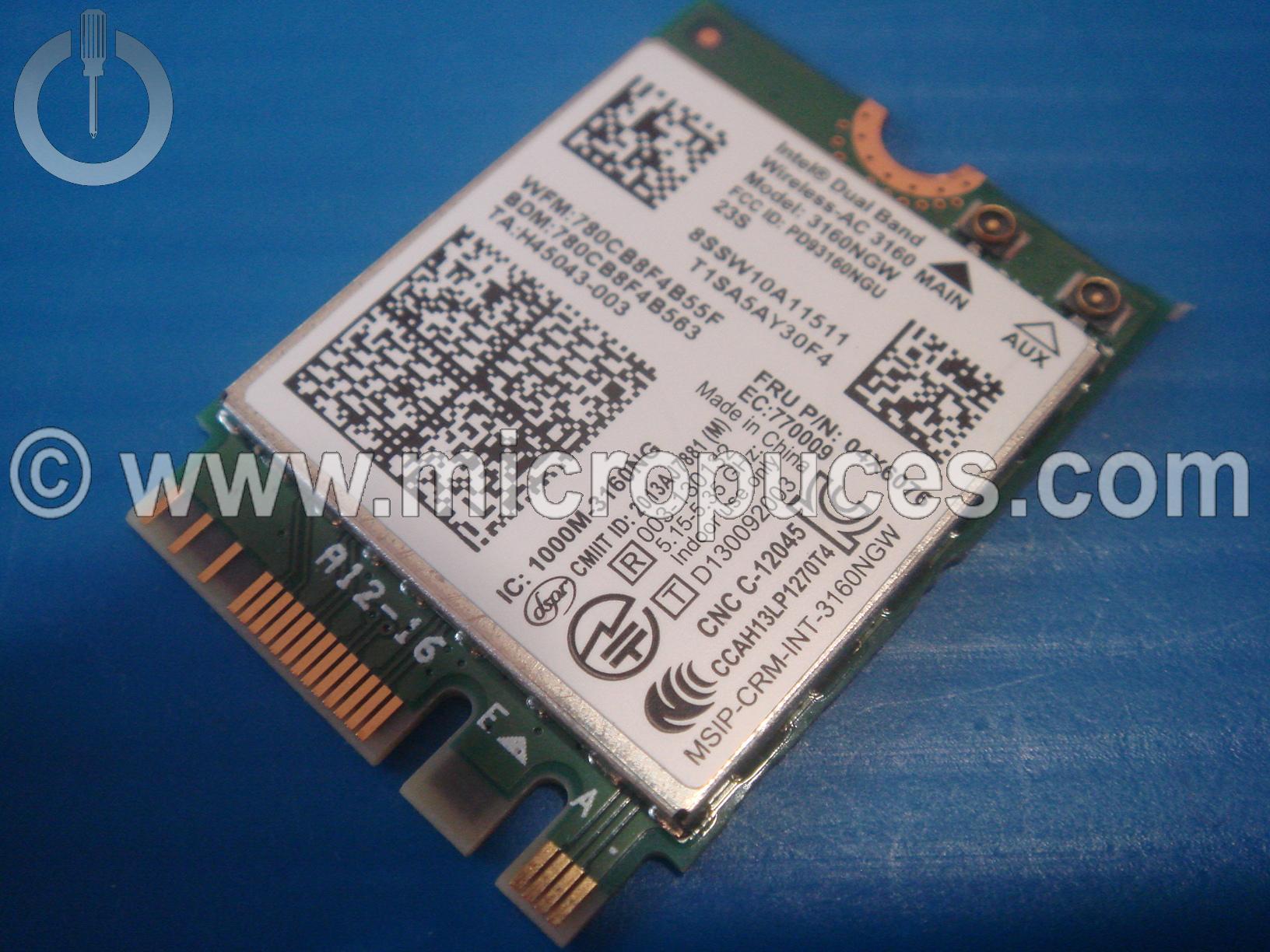 Carte wifi INTEL 3160NGW