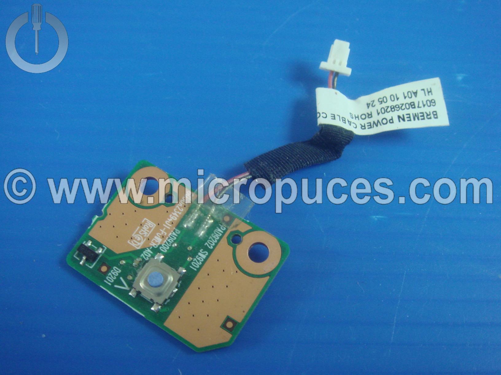 Carte fille bouton power pour TOSHIBA Satellite L635