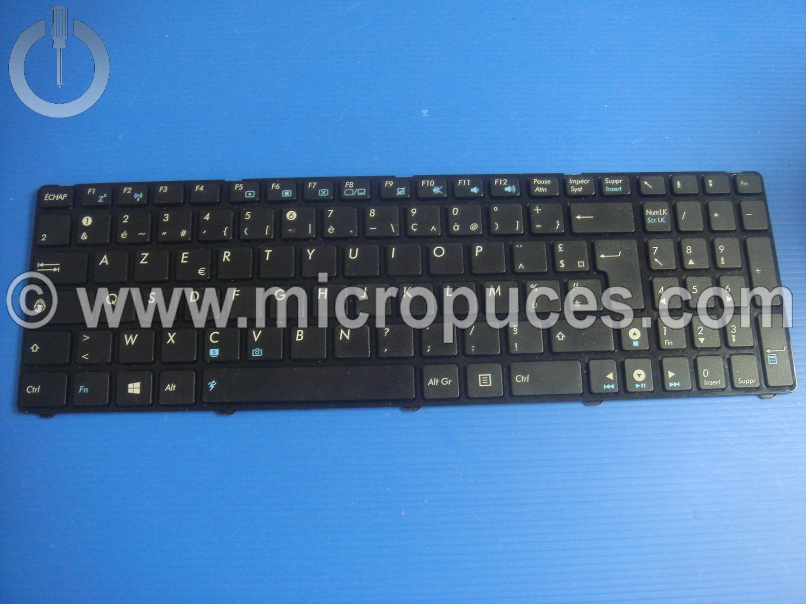 Clavier AZERTY pour ASUS N61 G51 G60 K53 (noir)