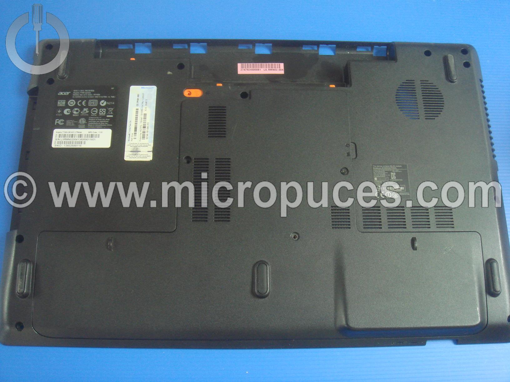 Plasturgie  bottom case pour ACER Aspire 7750