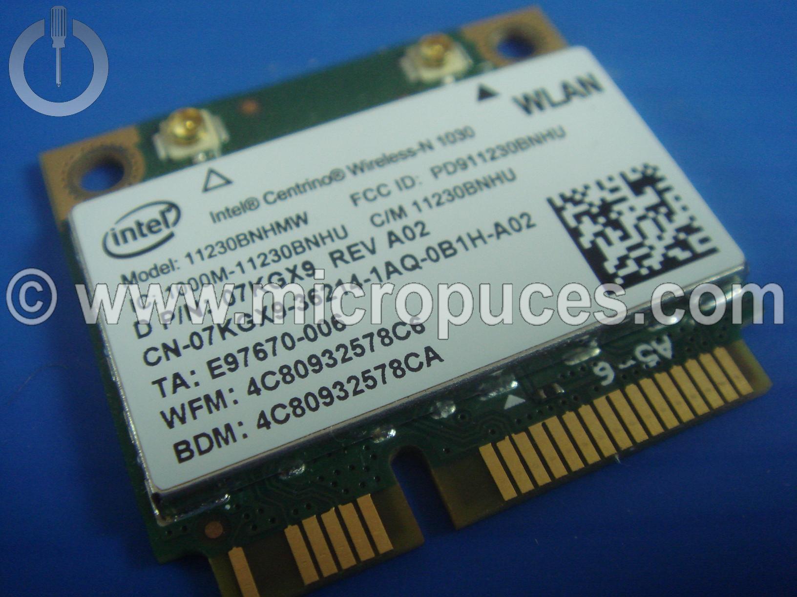 Carte WIFI + Bluetooth Intel compatible DELL 07KGX9