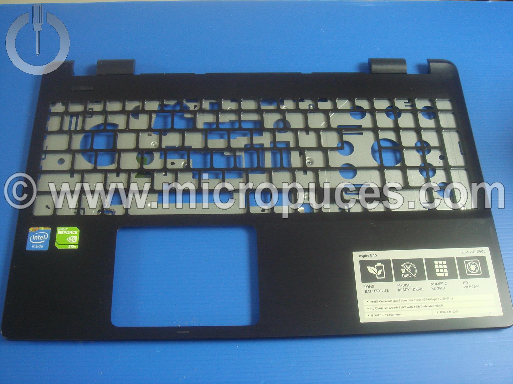 Plasturgie top cover pour ACER Aspire E5 V3 noire