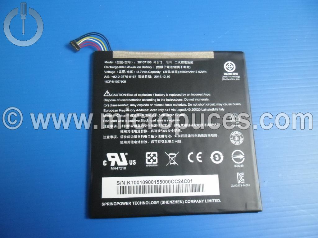 Batterie neuve d'origine ACER ICONIA TAB 8