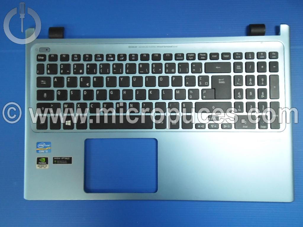 Clavier + plasturgie de dessus bleue ACER Aspire V5-531 V5-571