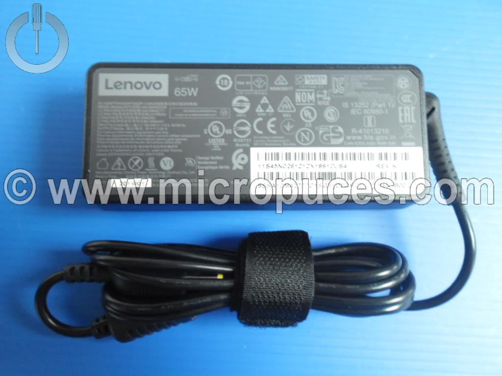 Chargeur d'origine 65W pour LENOVO Thinkcentre