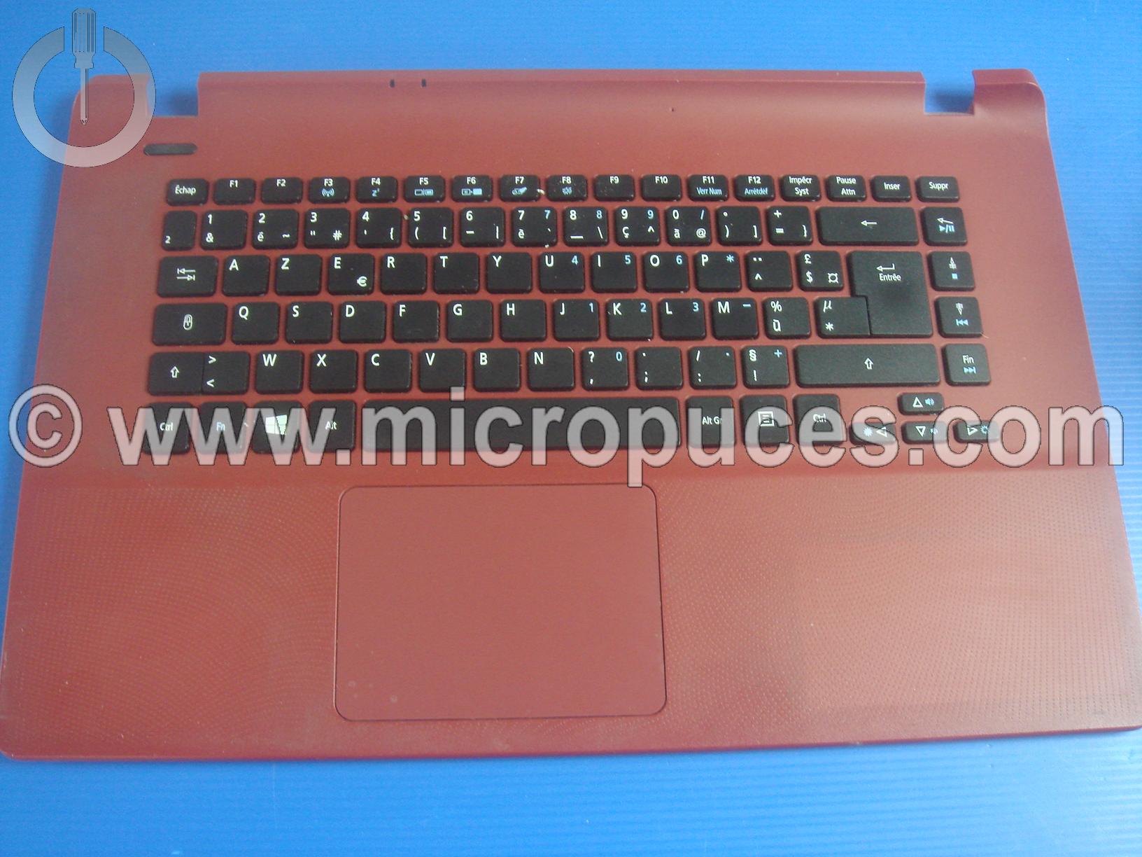 Clavier + top case AZERTY pour ACER Aspire ES1-511 ES1-520 ( rouge )