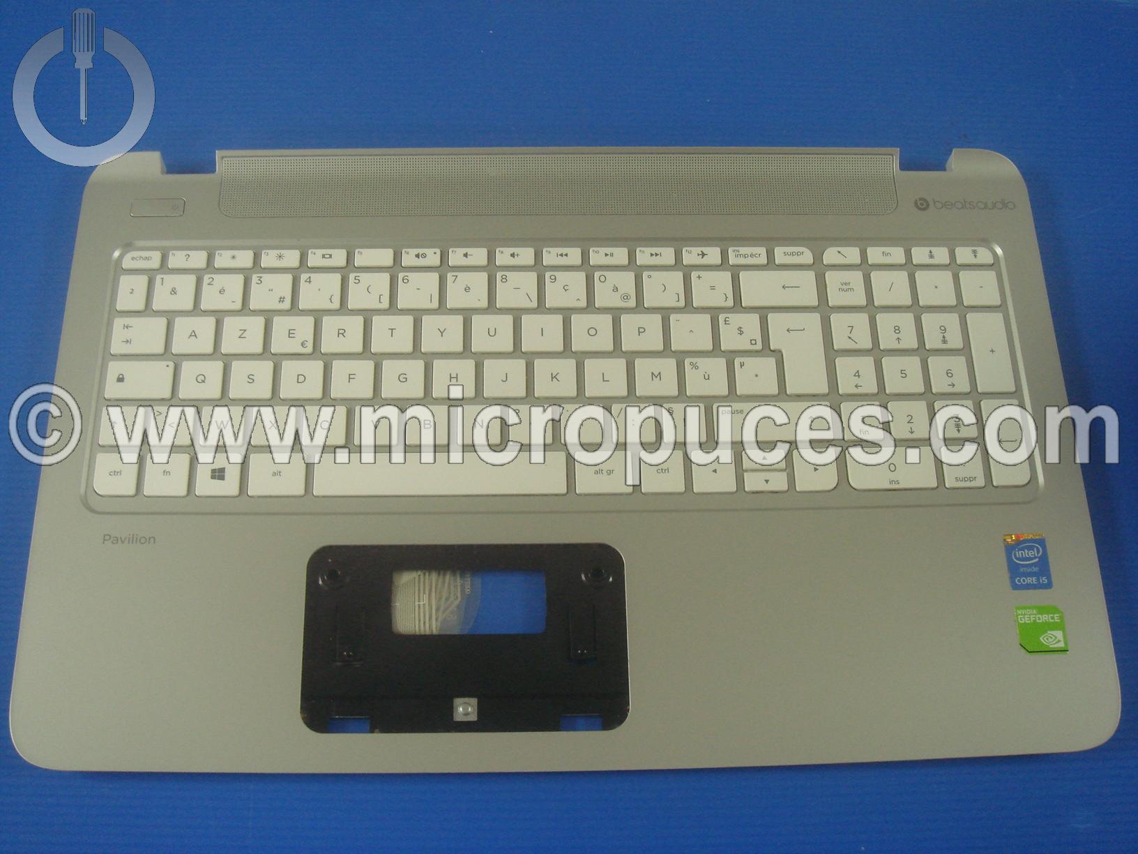 Clavier + top case gris AZERTY pour HP Pavilion 15-pXXX