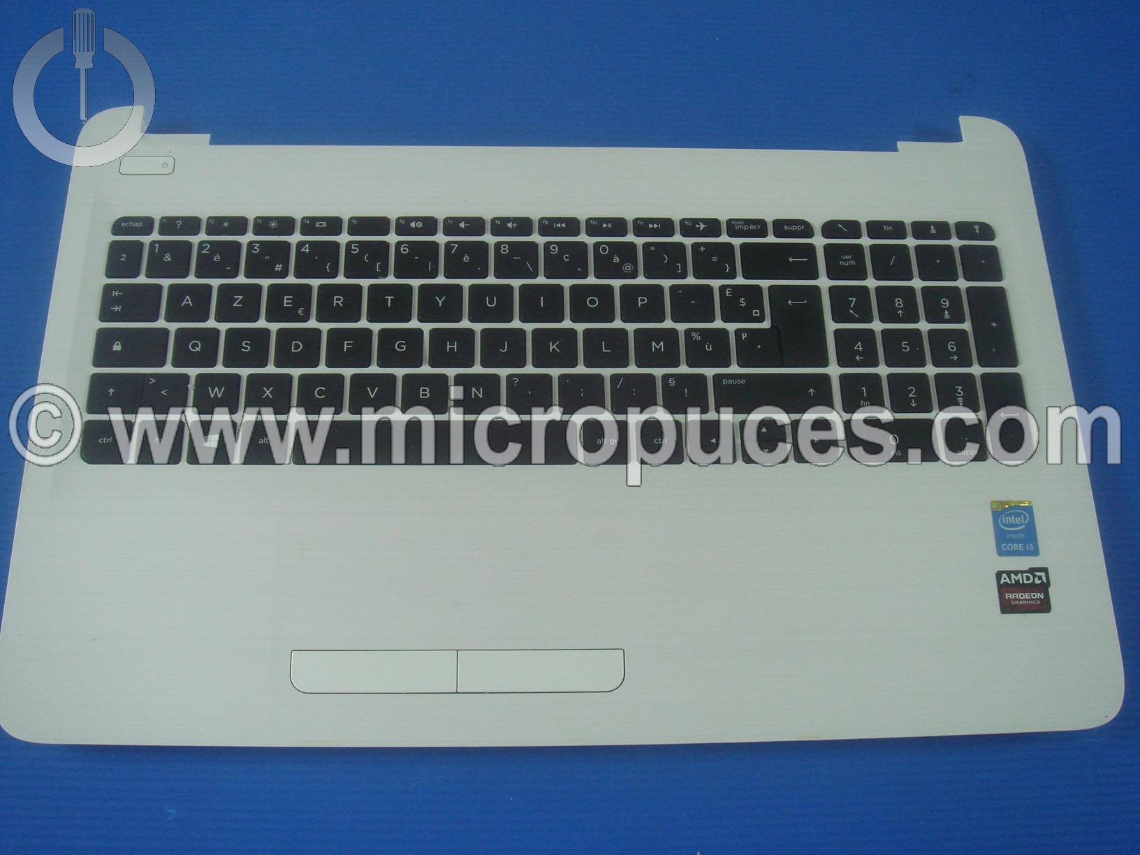 Clavier + top case blanc AZERTY pour HP Pavilion 15-a 15-b