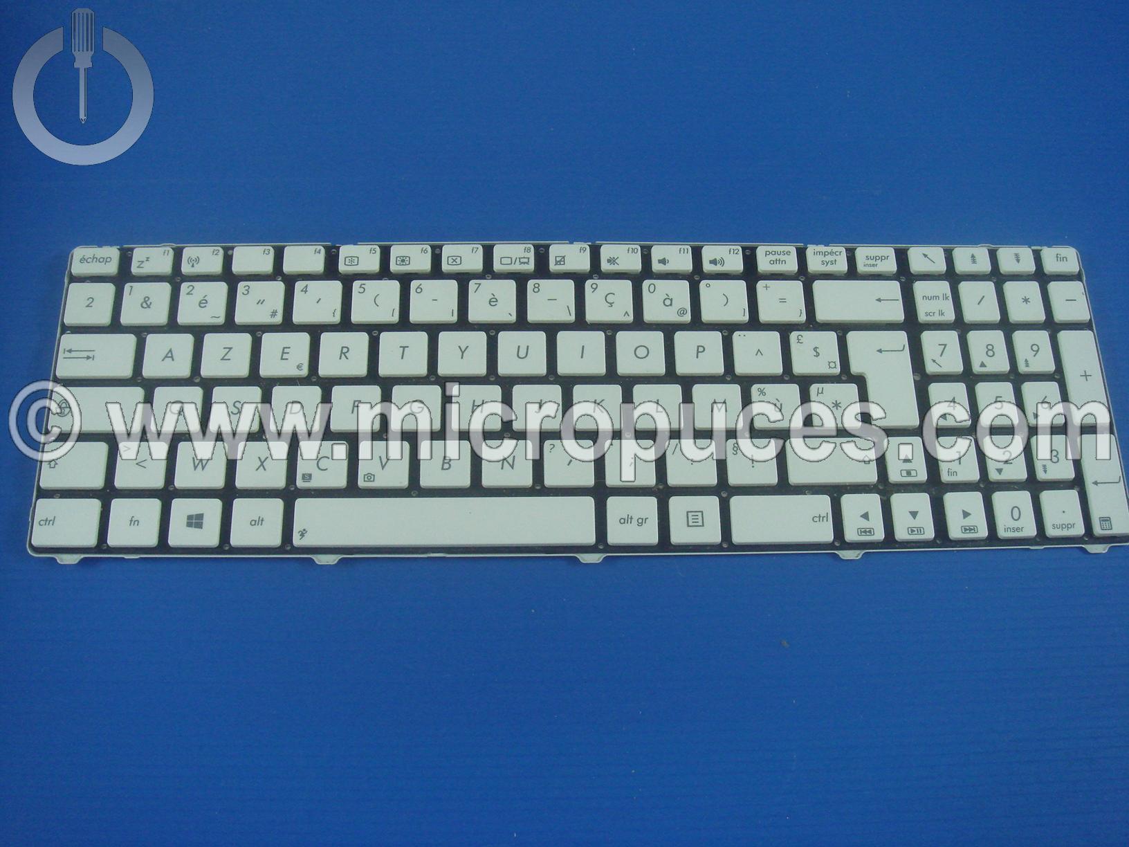 Clavier AZERTY pour ASUS N61 G51 G60 K53 (blanc)