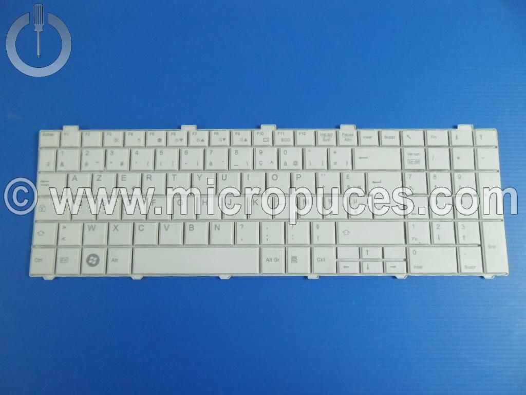 Clavier  AZERTY pour FUJITSU Lifebook A530, A531  blanc