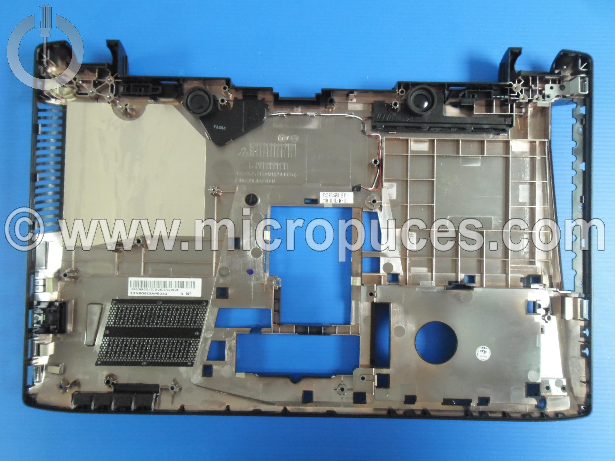 Plasturgie de base (bottom case) noire pour ASUS GL552, G552