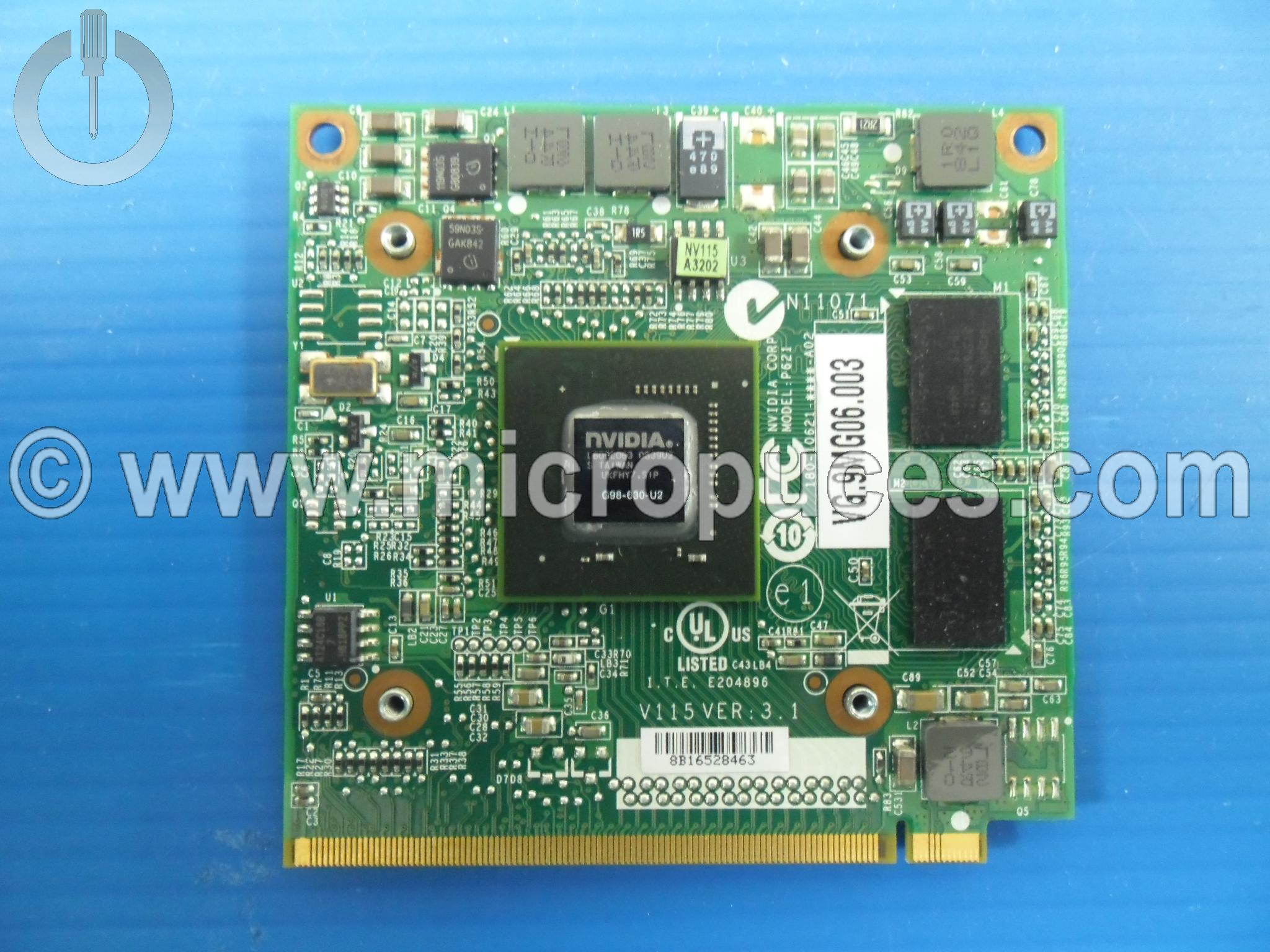 Carte NVIDIA GeForce 9300m 512MB DDR2