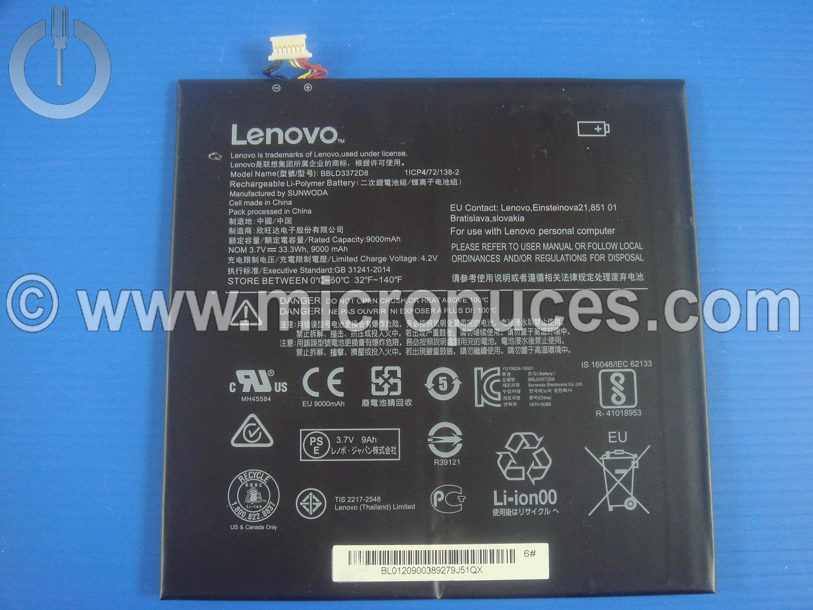 Batterie d'origine pour LENOVO Miix 320-10ICR