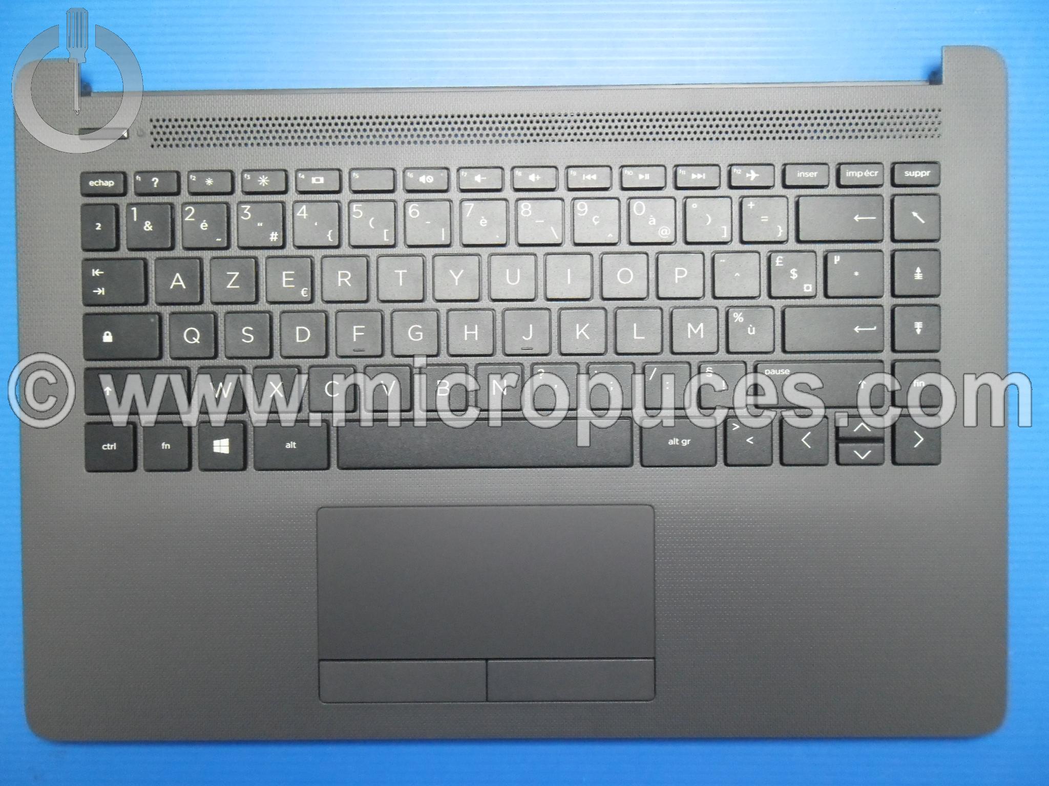 Clavier AZERTY noir + plasturgie grise pour HP 240 G7