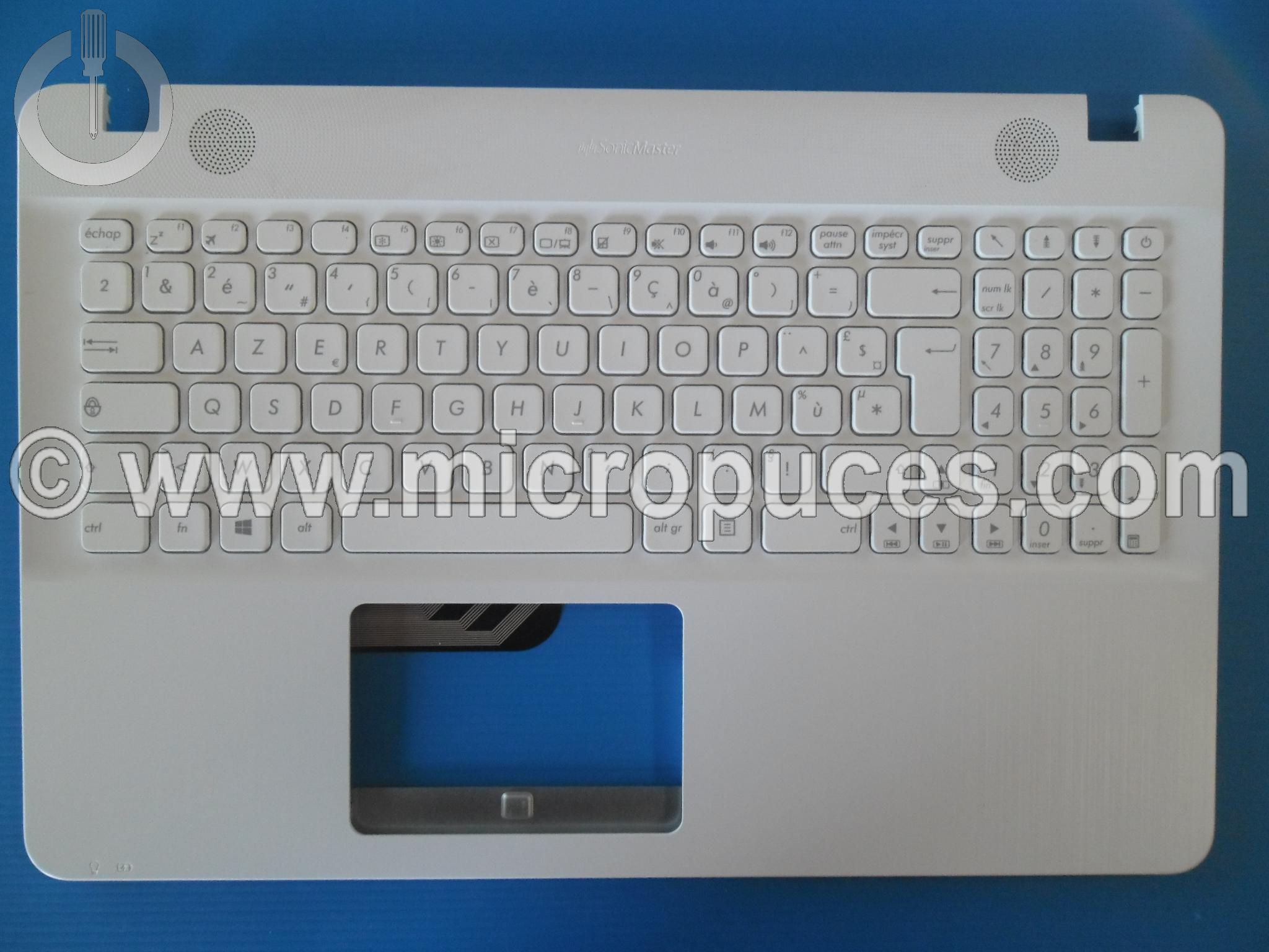 Clavier + plasturgie AZERTY blanc pour ASUS X541