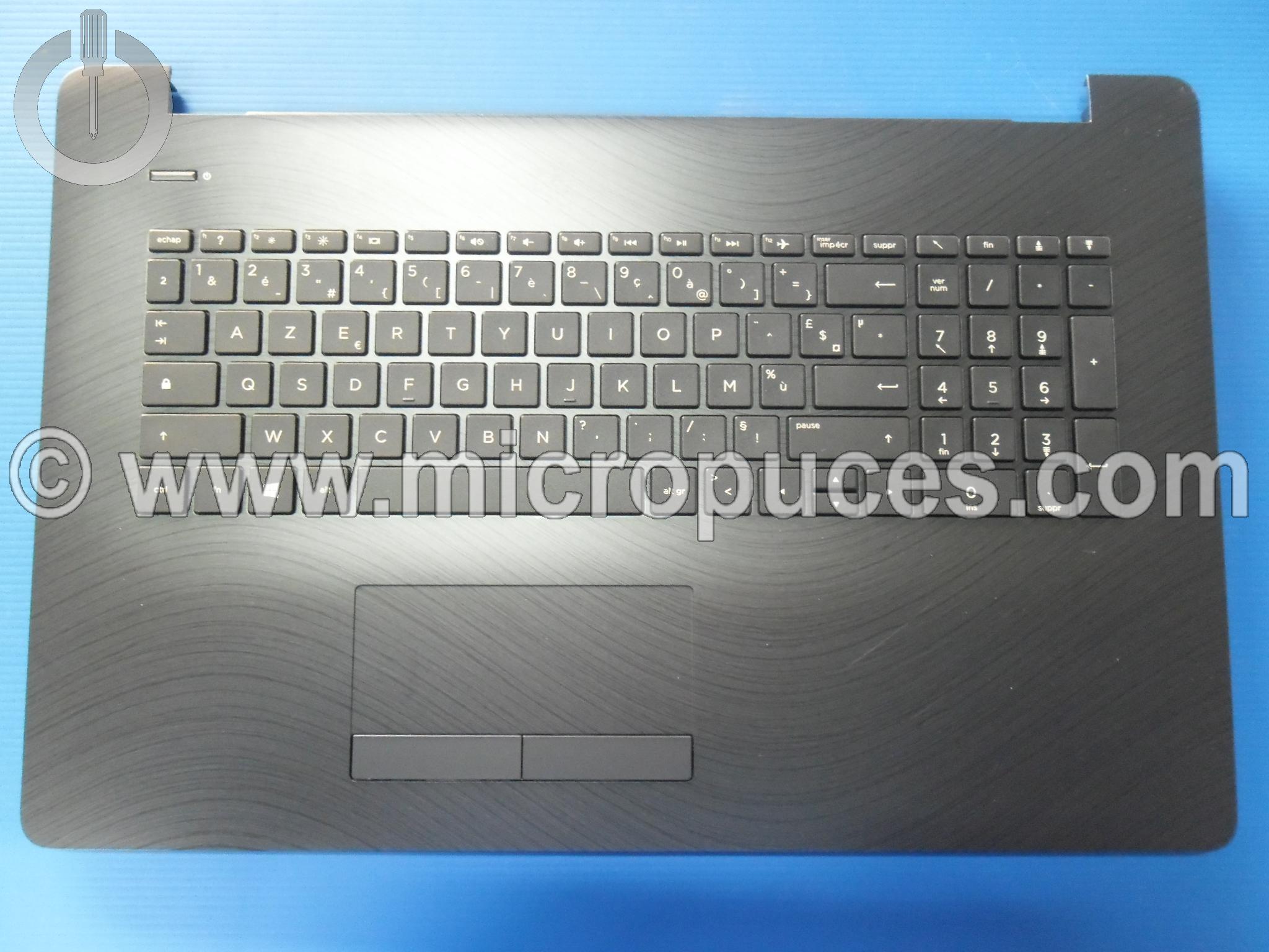 Clavier + plasturgie du dessus noir-argent pour HP Pavilion 17-bs 17-ak